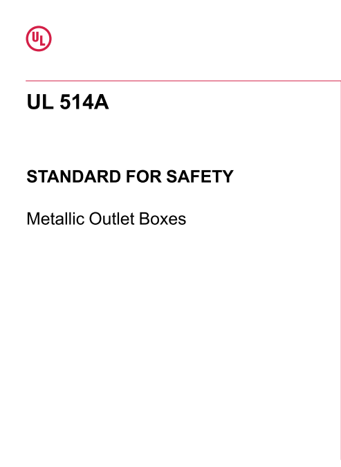 UL 514A PDF UL 514A PDF